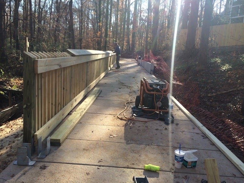 Timber Boardwalk Replacement at Pirates Cove Greenway Cary, NC